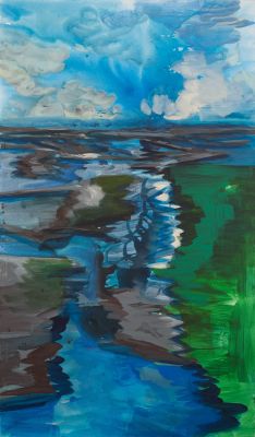 Rainer Fetting, Watt, 2016, Acryl auf Leinwand, 240 x 140 cm, Galerie Thomas Fuchs