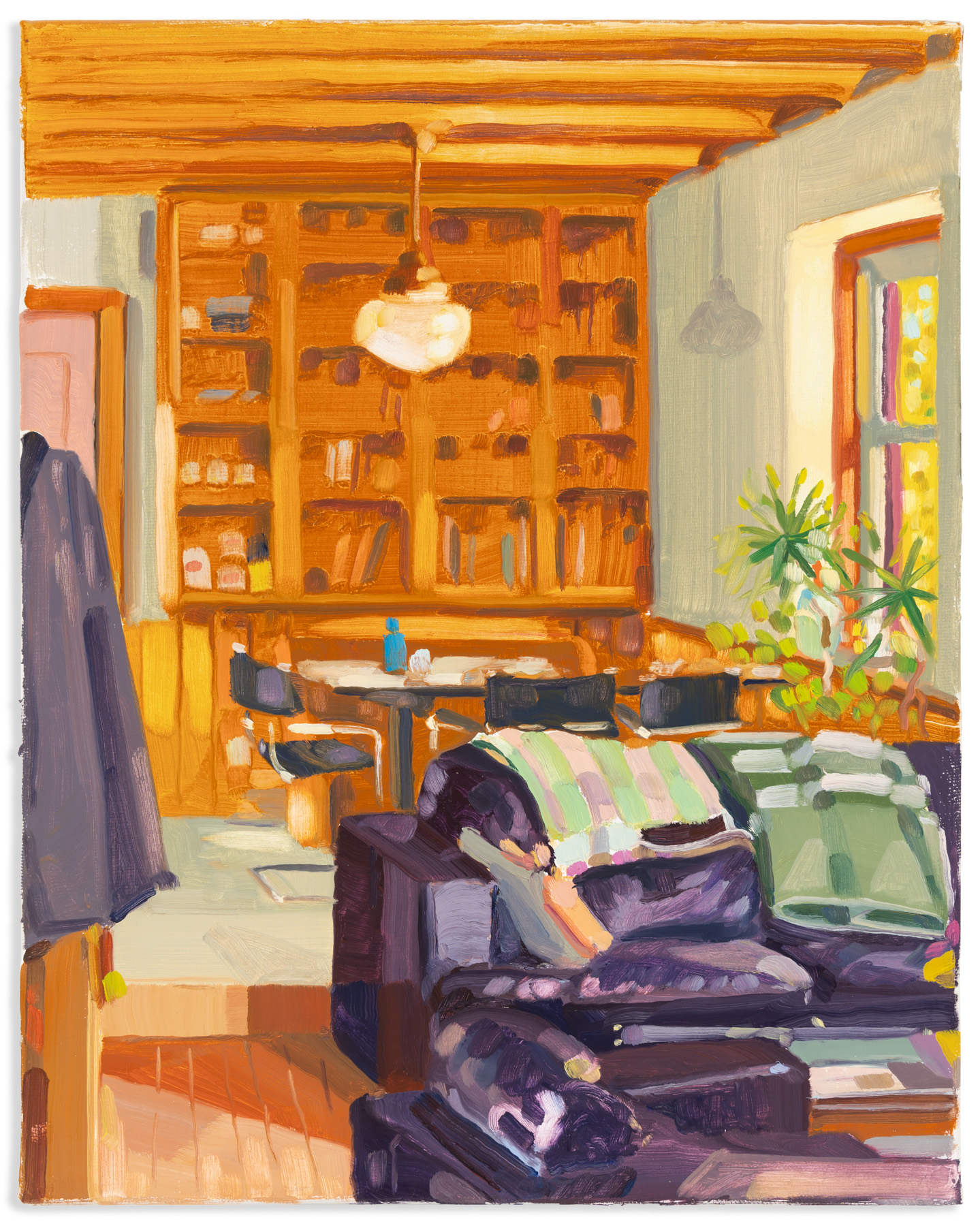 Keiran Brennan Hinton, March Schoolhouse Interior, 2021, Öl auf Leinwand, 35,6 x 28 cm, Galerie Thomas Fuchs